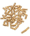 Brass Barrel Hinges For Jewelry Boxes With Silent Opening And Hidden Design scattered on a white background.
