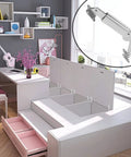 Spring Lid Support Hinges 2 Pack Left And Right Heavy Duty Mounting Hardware For Boxes Cabinets Toy Chests Silver Tone With Eight Mounting Screws Included For Easy Install shown installed in a modern room setting.