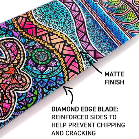 Colorful design on Pink Crush Design Adjustable Carbon Fiber Dragon Boat Paddle with matte finish and diamond edge blade