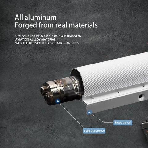 Slick Heavy Duty Pivot Hinge Moves Like Butter With Invisible 90 Degree Rotation Supporting Up To 154 Lbs close-up of aluminum hinge components.
