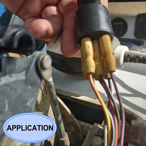 Durable Boat Key Switch Ignition And Safety Lanyard Assembly Replacement For Outboard Motors 40 To 200HP Plug And Play Starter With Lanyard Weather Resistant Easy Install Universal Outboard Replacement Part