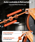 Professional Grade Retractable Air Hose Reel Half Inch By Fifty Feet Solid Rubber compressor line with auto lock feature.
