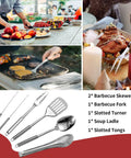 Heavy Duty 27 Piece Camping Cookware Kit With Stainless Steel Grilling Utensils used for BBQs and dinners outdoors