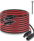 Plug And Play Solar Panel Extension Cable 20FT 14AWG Waterproof With Female And Male Connectors For RVs, PV Systems, and Power Stations