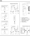 Installation diagram for Storefront Deadlatch Door Set With Push Paddle Exit, Deadlatch Bolt, Mortise Lock Cylinder And Two Keys.
