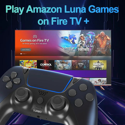 Upgraded Luna Controller With Back Paddles Turbo Wireless Game Pad For PC GeForce Now Fire TV Firestick Replacement No Drift ALPS Joystick