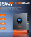 Beast 5000W Solar Inverter 48V To 120V Pure Sine Wave With Built-In 80A MPPT Controller Max PV Input 5500W 500V 22A Off Grid Ready