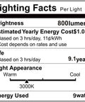 Lighting facts label for Porch Light With Built In GFCI Outlet Dusk To Dawn Exterior Wall Mount Fixture Waterproof Rust Proof Aluminum