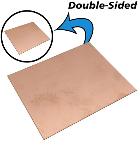 12 Pack Double-Sided 5x6 Inch Copper Clad Circuit Boards FR-4 Fiber Glass 1/16 Inch Thick With About 1 Ounce Copper Per Square Foot