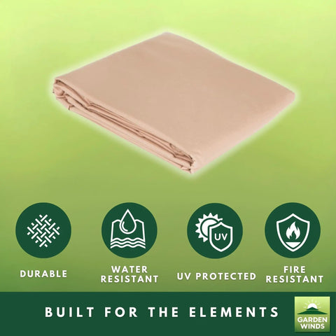 Folded Beefy 350 Denier Beige Replacement Canopy Top For Gardenline 2 Person 2019 Swing Custom Fit Fits SKUs 43537 21636