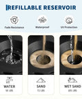 Heavy Duty 80Lb Patio Umbrella Base Built Tough To Keep Your Shade Standing In Wind With Adjustable Pole Adapter Refillable reservoir detail