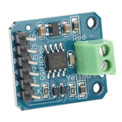 K Type Thermocouple Module With SPI Output And MAX31855 Sensor, showing circuit board and connector terminals, close-up view