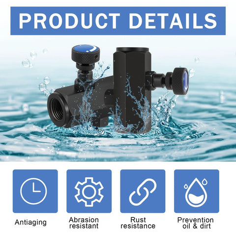 Grinsvalley hydraulic flow control valve KC-04, 1/2-in NPT threaded throttle check valve, carbon steel