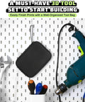 43 Piece 3D Printer Tools Kit For All FDM And SLA Printers With tools hanging on a pegboard in a black storage bag