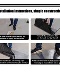 Installation steps for Heavy Duty Asphalt Crack Repair Tape And Concrete Sealant on a flat, clean surface for DIY application.