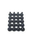 Tough As Nails Black Oxide Coated Steel Machine Screws 20 Pack 8-32 Phillips Head 3/8 Inch Length arranged in grid.