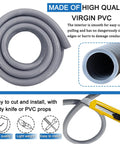 1-1/4 In 50 Ft Liquid Tight PVC Conduit Kit With Fittings Flexible Non Metallic, coiled with a utility knife cutting PVC.