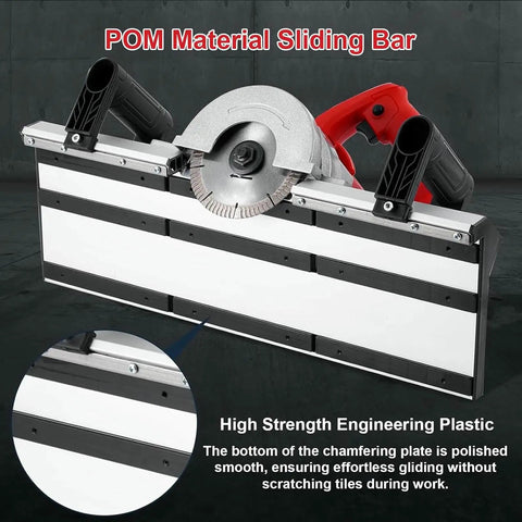 POM Material Sliding Bar of Pro Level Heavy Duty Electric Tile Chamfer Machine for smooth tile edge trimming.