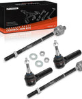 Front Inner And Outer Tie Rod End Kit For Buick LaCrosse 2014 2015 2016 And Regal 2015 And Up With Power Steering Complete Front Suspension Steering Replacement, 4-piece set