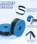Premium TPU Bike Tire Liner For Puncture Protection And Tube Shield Inner Liner 23x2.3x1mm Fits 700C Road Mountain City Gravel Touring Bikes Blue, featured with measurements and texture details