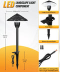 All In One LED Low Voltage Landscape Lighting Kit With Eight Pathway Lights And Transformer One Hundred Foot Wire And Connectors