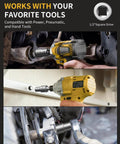 Heavy-Duty 16-Piece Bolt Extractor Kit For Half Inch Drive Impact used with power tools on automotive and machinery parts