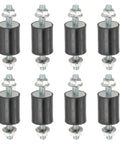 Heavy Duty Rubber Isolator Mounts 20x20mm M5 Thread Pack Of 8 With Lock Nuts For Vibration Dampening Anti Vibe Mounts For Motors Air Compressors And Engines 50mm Height Keeps Things Quiet And Running Smooth, 8 black mounts