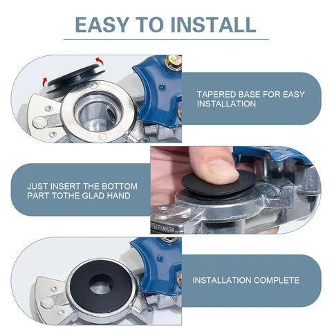 Installation steps for 20 Pack Glad Hand Seals For Semi Trucks And Trailers Rubber Black Gasket Seals And Elastic Grommets