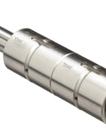 Beefed Up Steel Ball Spline Model LT Double Nut Cylindrical Medium Torque Shaft 8mm Diameter 100mm Length Nut 16mm Diameter Close-up