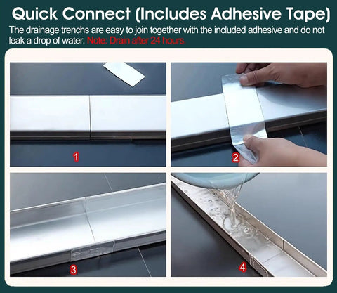 Steps to install Built Tough Outdoor Trench Drainage Kit With Stainless Steel Grate For Driveways, Patios, Courtyards, And Lawns