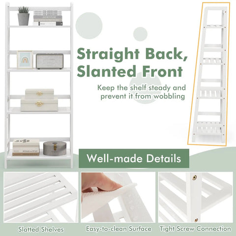 Top Notch Four Tier Bamboo Ladder Shelf Game Changer Plant Stand And Bulk Storage Rack No Sweat Freestanding Organizer For Versatile Indoor Living Room Home Office Spaces