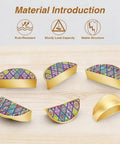 Boho Chic Dope 2 Pack Cabinet Handles With 3 Inch Hole Center Semicircle Drawer Pulls In Gold Solid Zinc Alloy Hardware Floral Pattern