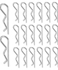 20 Pack 2Mm By 40Mm R Clips Heavy Duty Stainless Steel Cotter Pins Hairpin Retaining Pins For Trailers, Tractors, Mowers, Carts, And Trucks 304 Stainless Steel Silver