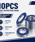 Heavy Duty Aluminum Oil Drain Plug Gasket Washer M12 Crush Washer For Toyota 10 Piece Set Durable High Temp Sealing Kit For No Leak Performance And Everyday Car Care, 10 pcs