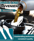 Image showing Two Pack Capless Gas Tank Funnel For Cars Durable Polypropylene Fuel Funnel Set For Automotive Maintenance Easy Pour Capless Design Replacement OEM Style Compatible With Ford Models And Other Vehicles being used for easy vehicle fuel pouring.