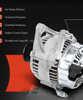 Front view of Alternator For Jeep Grand Cherokee And Dodge Ram 1500 2500 3500 4000 Durango Dakota B1500 12V 90A Clockwise 7 Groove Pulley Replacement 13354N7G1 56027912 1210003470