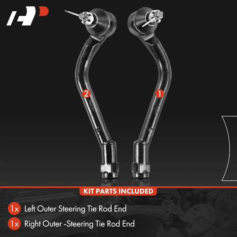 Front Outer Tie Rod End Fits Hyundai Sonata Tucson Azera And Kia Sportage Optima Replacement Steering Tie Rod For 2011 2012 2013 2014 2015 2016 2017 Models Durable Performance For Your Ride kit parts included left and right outer tie rod ends