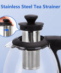 Electric Kettle With Tea Infuser 1L No Fuss Quick Boil Keep Warm LED Indicator Light Auto Shut Off Boil Dry Protection