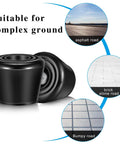 5 Piece Roller Skate Toe Stop Set With 1 Pair Of Toe Stops For Quad Skates Rubber Brake Includes 2 Mounting Screws And Handy Wrench Black Finish