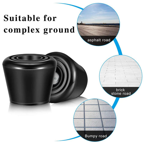 5 Piece Roller Skate Toe Stop Set With 1 Pair Of Toe Stops For Quad Skates Rubber Brake Includes 2 Mounting Screws And Handy Wrench Black Finish