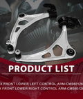 Upgrade Your Ride With This Awesome Frenzybro Front Lower Control Arm Kit Featuring Two Solid Control Arms And Integrated Ball Joints For Honda Odyssey Models From 2018 To 2026 Ensuring A Smooth Grip And Reliable Steering Performance Every Single Day. Front lower control arm pair with ball joints for Honda Odyssey