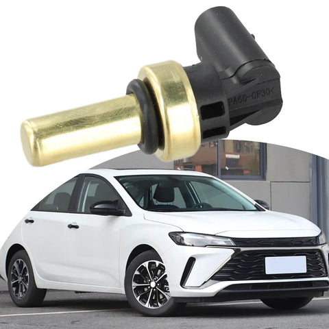 Engine Coolant Temperature Sensor 12641073 with brass tip and plastic casing, ideal for accurate coolant level readings.