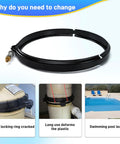 190003 Tension Control Clamp Kit Replacement beside pool filter pump and cracked locking ring image