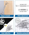 Top Shelf M6 Hook And Eye Turnbuckle 5 Pack For Cable Railings And Outdoor Fencing Heavy Duty Steel Hardware easy install on wood