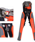 Pro Grade Self Adjusting Wire Stripper And Crimping Tool With Cutting Chrome Alloy Steel Construction 0.2 To 6.0mm Wires