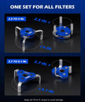 Two Piece Oil Filter Wrench Set With Adjustable Jaw For 2.5-4 Inch And 2.7-5.1 Inch Filters, Keeps A Tight No Slip Grip