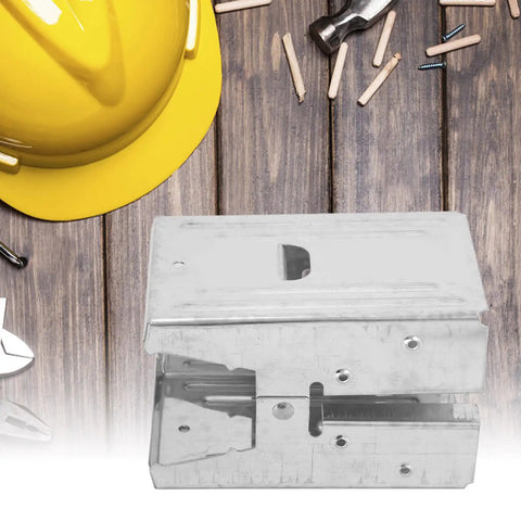 2 Piece Sawhorse Brackets And Display Stand Kit For Woodworking Clamps, Heavy Duty Metal Workshop Stands, No Sweat Setup And Built Like A Tank, Solid Bench Holders That Crush Every Build on a wooden table with construction tools.