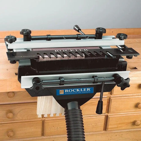 Woodworking Dust Collection Attachment For Dovetail Jig, Easy Snap On, Adjustable Sweep Brush And Sliding Baffle