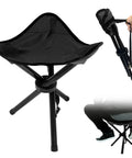 Portable Tripod Folding Camping Stool, 14.6 Inch Seat, Supports Up To 210 Lbs, Go To Outdoor Chair For Travel, Fishing, Hiking