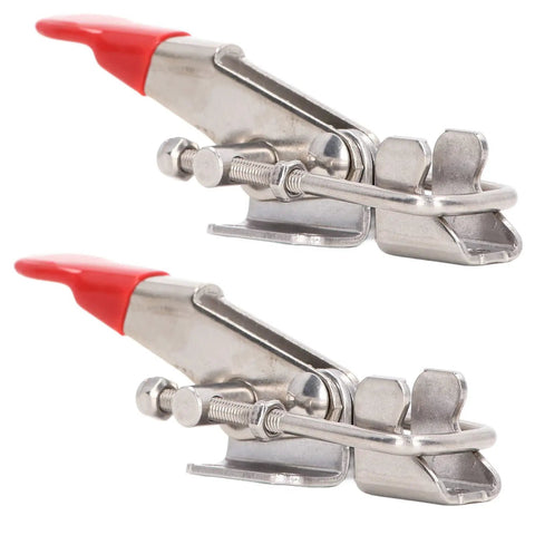 Toggle Clamp Pull Latches Set Kit, 2 Pieces Adjustable Stainless Steel, 400 Lbs Capacity For Fixture Assembly And Automotive Projects